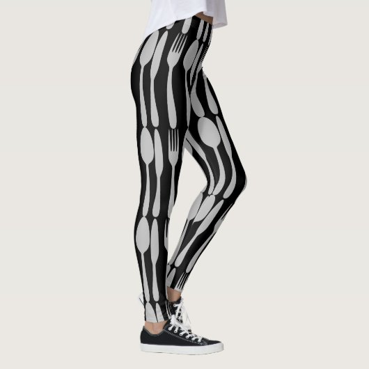 Messfe Fork Spoon Silverware Cutlery Leggings (Rechts)