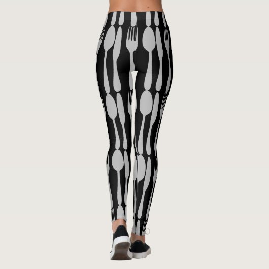 Messfe Fork Spoon Silverware Cutlery Leggings (Rückseite)