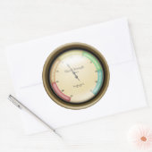 Messgerät für Signalstärke Steampunkmaschinenalter Runder Aufkleber (Umschlag)