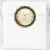 Messgerät für Signalstärke Steampunkmaschinenalter Runder Aufkleber (Tasche)