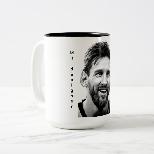 messi LM 10 Zweifarbige Tasse (Vorderseite Links)