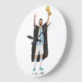 Messi Weltmeister Große Wanduhr (Winkel)