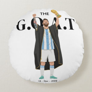 Messi Weltmeister Rundes Kissen
