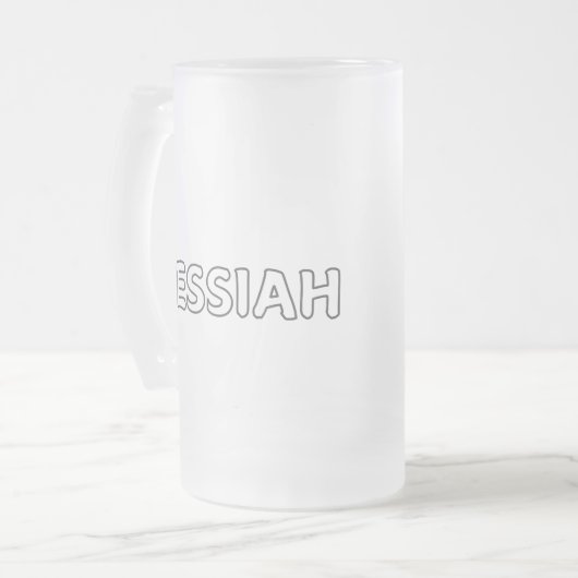 Messiah-Tasse Mattglas Bierglas (Vorderseite Links)
