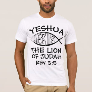MESSIANISCHE JÜDISCHE T - Shirt YESHUA LION OF JUD