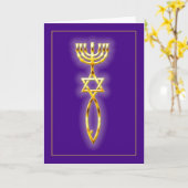 Messianisches Siegel - lila Karte (Gelbe Blume)