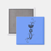 Messianisches Symbol Magnet (Vorderseite/Rückseite)