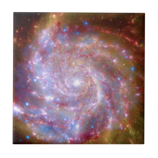 Messier 101 Spiralgalaxie - Hubble Telescope-Foto Fliese (Vorderseite)