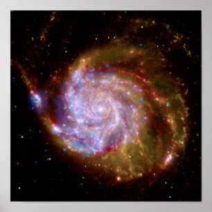 Messier 101 Spiralgalaxie - Hubble Telescope-Foto Poster