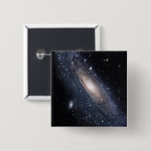 Messier 31, Die große Galaxie in Andromeda Button (Vorne & Hinten)