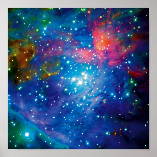 Messier 42 Orion Nebula Infrared ESO Space Foto Poster (Vorne)