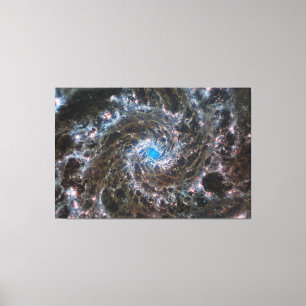 Messier 74 (M74) Galaxy NGC 628 MIRI JWST Leinwanddruck
