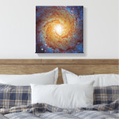Messier 74 Spiral Galaxy Weltraumbahnhof Foto Leinwanddruck (Insitu (Schlafzimmer))