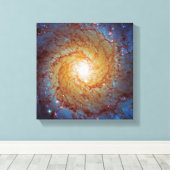 Messier 74 Spiral Galaxy Weltraumbahnhof Foto Leinwanddruck (Insitu (Holzboden))
