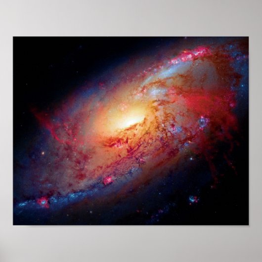 Messier M106 Spiralgalaxie Äußeres Foto Poster (Vorne)