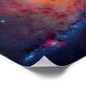 Messier M106 Spiralgalaxie Äußeres Foto Poster (Ecke)