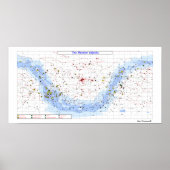 Messier Star Chart, einfache Gesamtsicht Poster (Vorne)