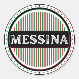 Messina City Pride Emblem – Italienische Identität Runder Aufkleber
