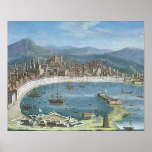 Messina - Panoramablick auf den Hafen Poster (Vorne)