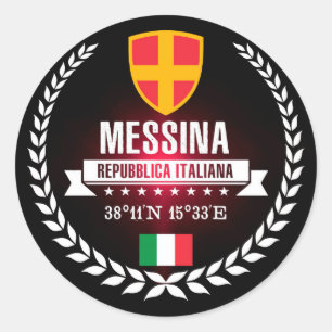 Messina Runder Aufkleber