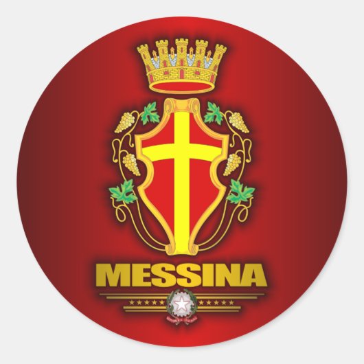 Messina Runder Aufkleber (Vorderseite)