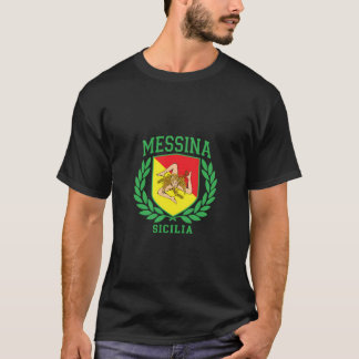 Messina Sicilia Flag und Trinacria Shield Design s T-Shirt