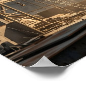 Messing-Giraffe erhebt sich Poster (Ecke)