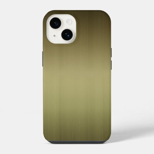 Messing-Look mit Bürstenfinish iPhone Hülle (Rückseite)