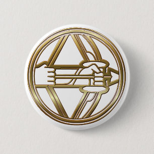 Messing-und Kupfer-Schütze Button