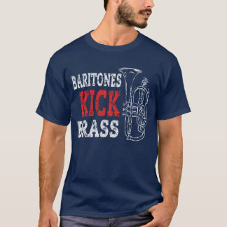 Messingbaritoneuphonium-marschierendes T-Shirt