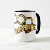 Messingknöchel-Tätowierung VATER Tasse (VorderseiteRechts)