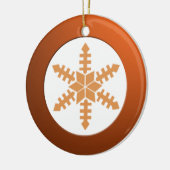 Messingkreis aus Metall und Schneeflocken Keramik Ornament (Links)