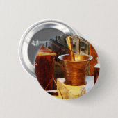 Messingmörser und Stampfe Button (Vorne & Hinten)
