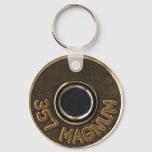 MessingMuschelgehäuse mit 357 Magnum Schlüsselanhänger