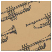 Messingmusikinstrument der Trompete Stoff (Nahaufnahme)