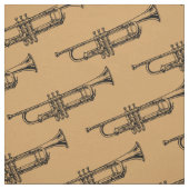 Messingmusikinstrument der Trompete Stoff (Muster)