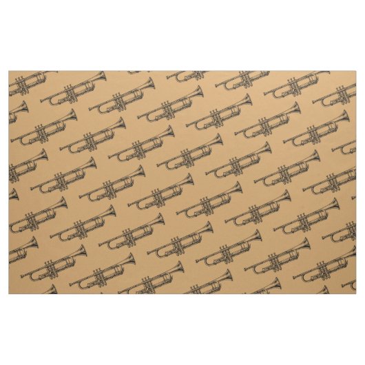 Messingmusikinstrument der Trompete Stoff (Fat Quarter (45,7 x 55,9 cm))