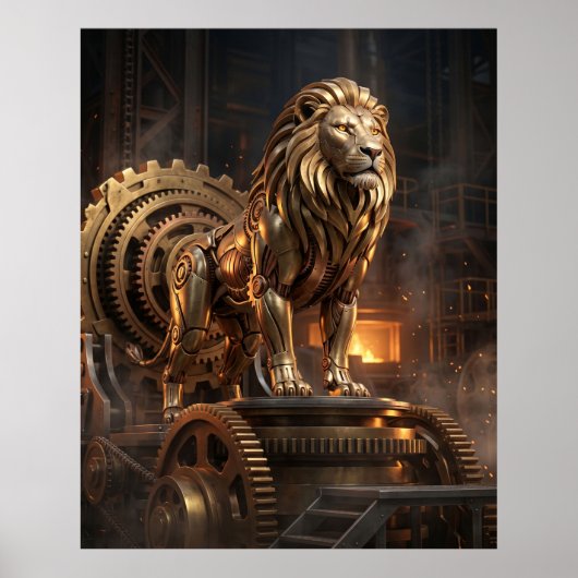 Messingner Löwenthron Poster (Vorne)