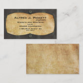 Messingplatten-Rahmen Visitenkarte (Vorne/Hinten)