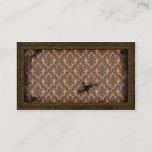 Messingrahmen Steampunk Zahn-Visitenkarte Visitenkarte (Rückseite)