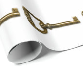 Messingschlüssel Geschenkpapier (Rolleneckpunkt)