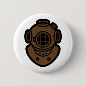 Messingtauchsturzhelm Button (Vorderseite)