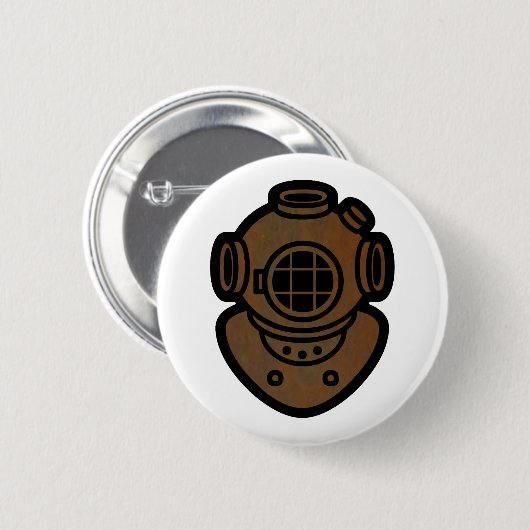 Messingtauchsturzhelm Button (Vorne & Hinten)
