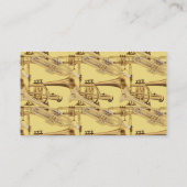 Messingtrompete-Muster Visitenkarte (Rückseite)