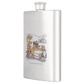 Messkolben aus nicht rostendem Stahl Flachmann (Links)