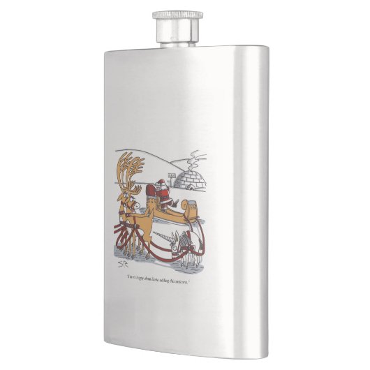 Messkolben aus nicht rostendem Stahl Flachmann (Links)