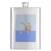 Messkolben aus nicht rostendem Stahl Flachmann (Vorderseite)