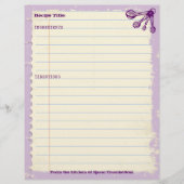 Messlöffel Backbäckerei personalisiertes Rezept (Vorderseite)