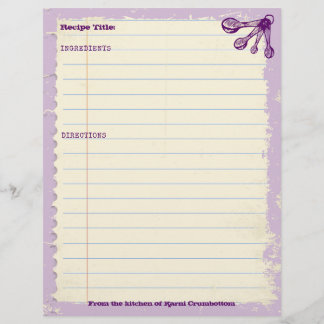 Messlöffel Backbäckerei personalisiertes Rezept