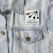 Messlöffelgewürze, die Backen-Namensschild kochen Button (Beispiel)